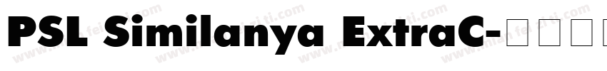 PSL Similanya ExtraC字体转换